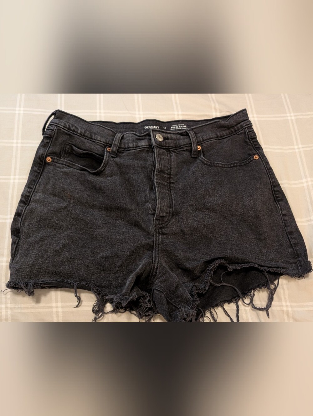 Old Navy Black Denim Cutoff Shorts (14)